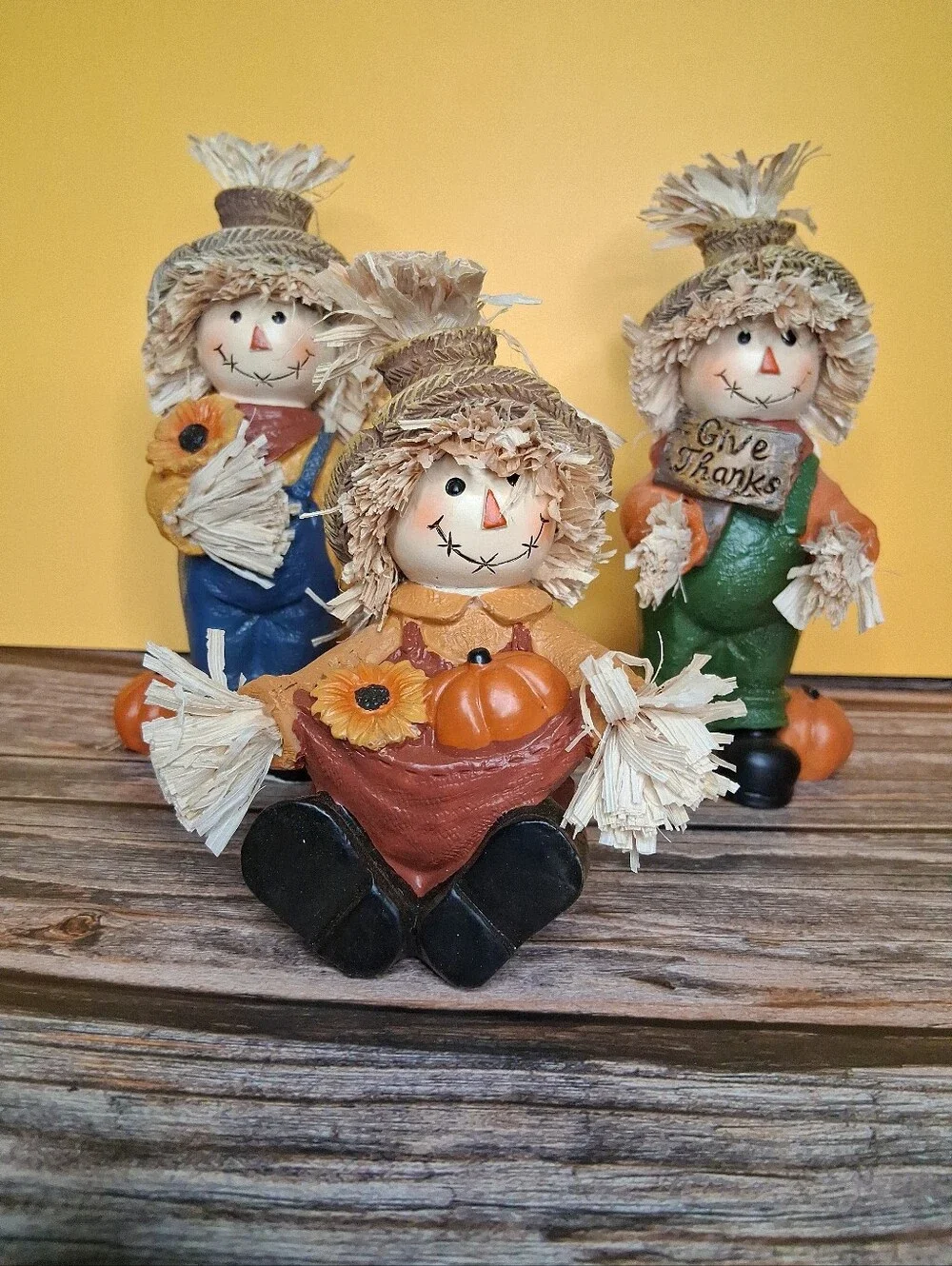 Hobby Lobby 3 Scarecrow Figurines 6